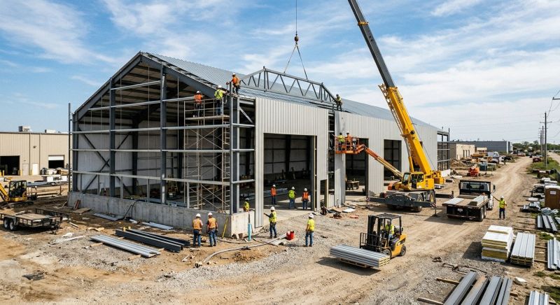 Warehouse Garage Construction in Pearland, TX