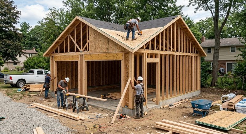 Wood Garage Installation in Houston, TX